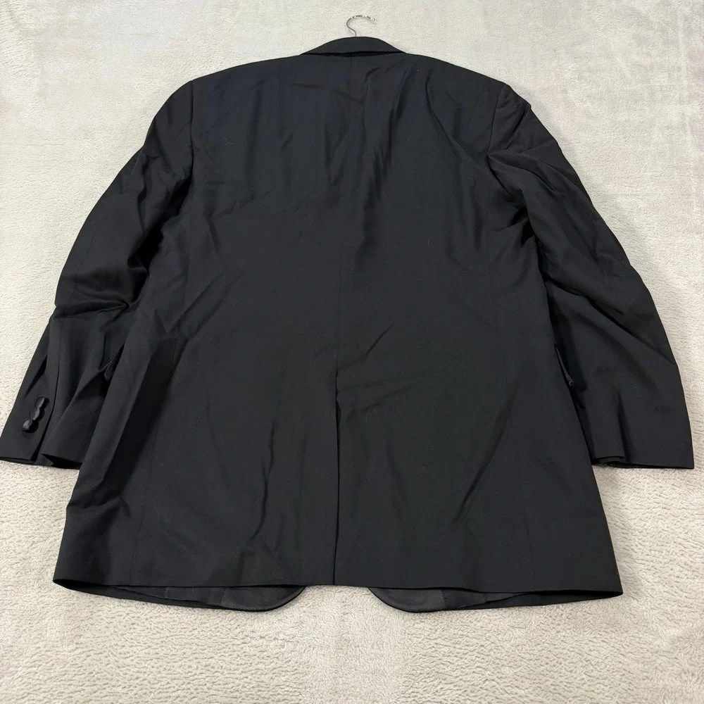 Jos A Bank Signature Mens 39R Black Worsted Wool Tuxedo Jacket Peak Lapel EUC
